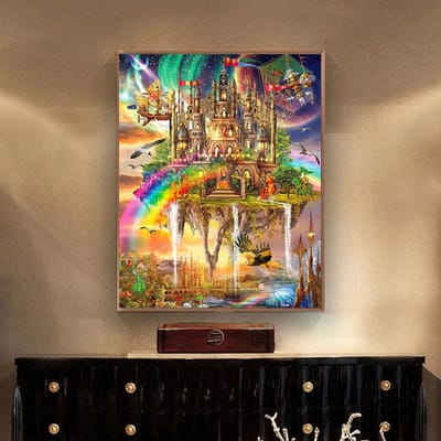 Diamond Painting Cross Stitch Diamond Embroidery Mosaic Diamond Wall Painting 20X30CM brown