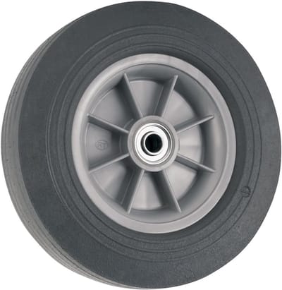 10 Inch Flat-Proof Solid Rubber Wheel with 300 lbs Capacity - Black