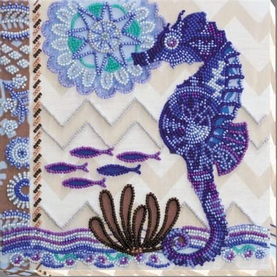 Borduurpakket met KRALEN - ABRIS ART - AT THE BOTTOM AT THE SEA