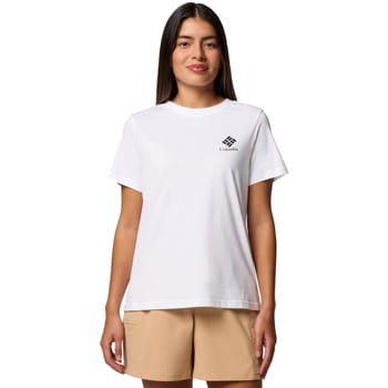 Columbia Rolling Bend Graphic SS Tee, Vrouwen, Wit, T-shirt, maat: S