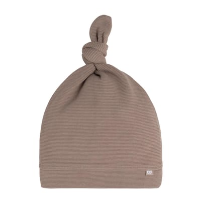 Baby's Only Knoopmutsje Pure - Mokka - 3-6 mnd - 100% ecologisch katoen - GOTS