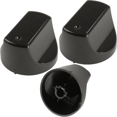 Schakelaarknoppen Oven - Knoppen Set - Oven Reparatie - Directe Pasvorm - 3 Stuks - Zwart