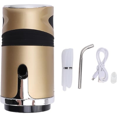 Pompe à Bouteille d'Eau Automatique Batterie 1200mAh Recharge USB avec Verrouillage Enfant Eau Potable Électrique or