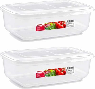 PlasticForte Vershoudbakje - 6x - vriezer en magnetron - 3,7L - kunststof - mealprep