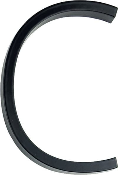 Jumada's - Black Letter C - 125mm - zwart modern huisnummer - zwart huisnummer