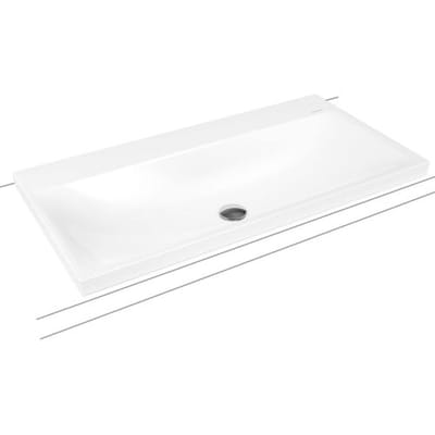 Kaldewei SILENIO countertop washbasin 3041 with 1 tap hole, 90 cm, without overflow 904006303001