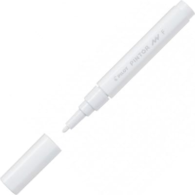 Pilot Pintor Witte Verfstift - Fine marker met 1,0mm schrijfbreedte - Inkt op waterbasis - Dekt op elk oppervlak, zelfs de donkerste - Teken, kleur, versier, markeer, schrijf, kalligrafeer…