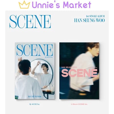 HAN SEUNG WOO - SCENE Eerste Single Album (Mijn SCENE Versie. / In Bloom SCENE Vers.) No Poster/Random ver. black