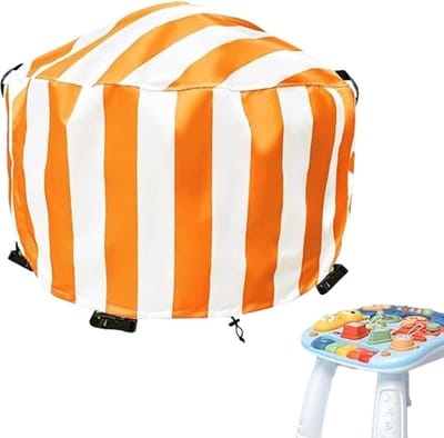 Water Speeltafelhoes - Beschermhoes Outdoor - Speelgoed Beschermen - Scheurbestendig 600D Materiaal - 34 x 18 Inch - Oranje Strepen