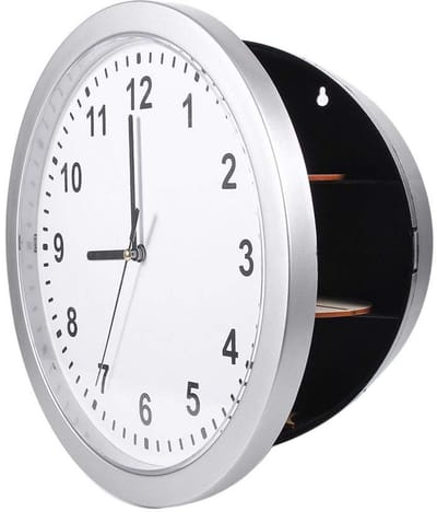 Dailygoods - Klok Kluis Met Verborgen Compartement - Veilig en Discreet - Ideaal voor Juwelen en Geld - Perfect voor Thuisgebruik - Ruimtebesparend On...