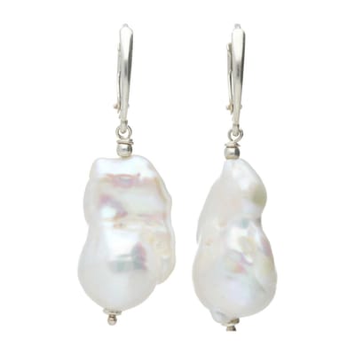 Bela Donaco - Oorbellen Parel B13 – Sterling Zilver – Keshi Parels