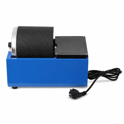 DPLUNIQ Kralen Polijstmachine - Poetsmachine - Kralen - polijsttrommel - 28x19x20cm - 2,5kg - 16 Watt - Muisstil - Blauw