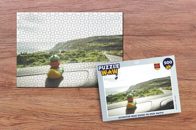 Puzzel Badeend - Auto - Bergen - Legpuzzel - Puzzel 500 stukjes