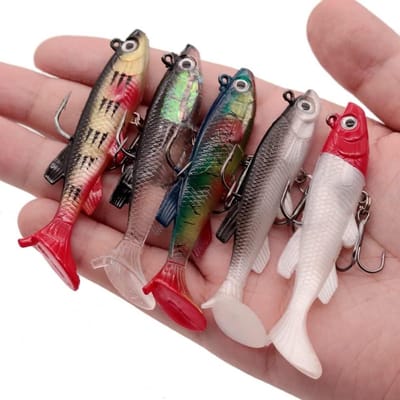 T-staart Zacht Aas - Rubberen Vis Swimbait - Vissen Aantrekken - Natuurgetrouwe Zwembeweging - 85 cm - Veelkleurig
