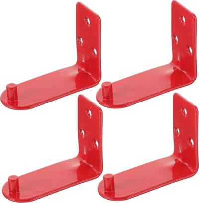 Brandblusser Beugel - Houders Droge Blusser - Veiligheid Thuis - Zelfklevend Ontwerp - 4 Stuks - Rood