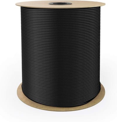 Polypropyleen Touw - Gevlochten Kunststof - Kamperen Outdoor - UV Bestendig Drijvend - 6 mm 70 m - Zwart
