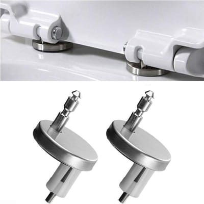 Toiletbril Fittingen - Toiletdeksel Bevestiging - Reparatie Badkamer - Roestvrij Staal - 45mm - Zilver