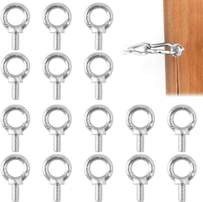 16-delige set M6 Ring Schroeven, Ronde Oogbouten van RVS, Waterdicht en Roestvrij, Ideaal voor Bevestigen en Ophangen, Geschikt voor Lifting en Fixeren
