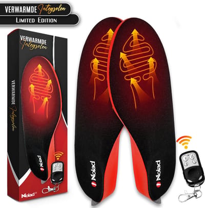 Nolad® - Verwarmde inlegzolen - Elektrische zolen - Schoenverwarming - Wintersport gadgets | 2.200mAh | MT 35 - 40