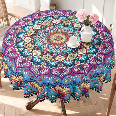 Dailygoods- Tafelkleed Rond 180 cm - Wasbaar Polyester - Vlekbestendig - Oliebestendig - Onderhoudsvriendelijk - Duurzaam Materiaal - Tafellaken