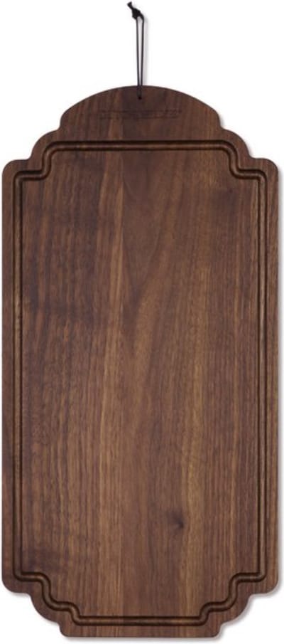 Dutchdeluxes - Luxe - Geoliede walnoot - Ontbijtplank - Serveerplank - Snijplank - 37.5 x 19 cm - Bruin