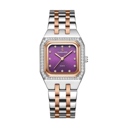 CK Bella – Two-Tone Rosegold with Purple Square Dial - ClaudiaKoch Watches CK 4059