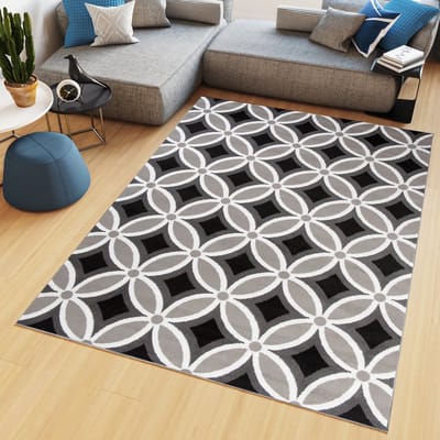 Tapiso Maya Vloerkleed Grijs Modern Laagpolig Tapijten Maat- 130x190
