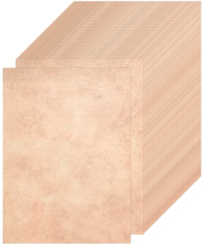 Dailygoods - 120 vellen briefpapier A4, vintage documentpapier, A4, bedrukbaar, dubbelzijdig oud papier voor certificaten, uitnodigingen en brieven voor liefdesbrief, verjaardag