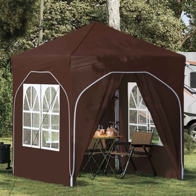 vidaXL - Pop-up - Feesttent - 192 - x - 192 - x - 245 - cm - Bruin