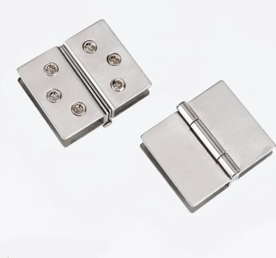 2 Stuks - Scharnieren - Scharnier - RVS - Zilver - 45.5*54mm - Vaste pen - glazen scharnier - Kastscharnier