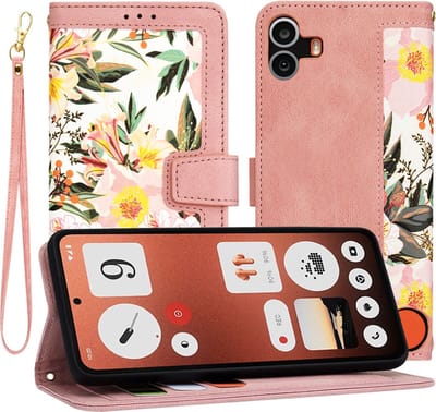 Hoesje geschikt voor Nothing CMF Phone 1 - Techsuit FlipCraft Book Wallet Case met koord - Sweetheart Pink