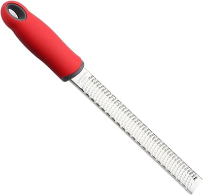 Kaasrasp - Wortelrasp Citroenschiller - Efficiënt Koken - Roestvrijstalen Snijders - 33 cm - Rood