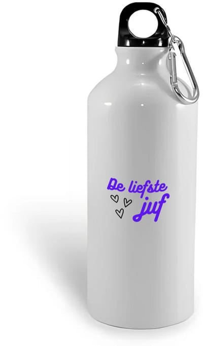 Hacebo® - de liefste juf waterfles - Juf - voor de liefste juf - juf - verjaardagscadeau - verjaardag - cadeau - afscheidscadeau - geschenk - leuke cadeau - kado - gift - juffendag - water fles - 400ML
