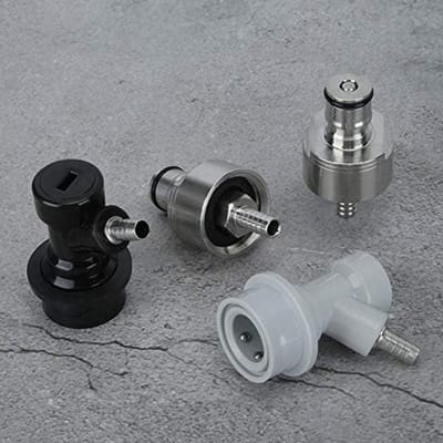 Carbonatiekap Set van 2 Stukken, RVS Carbonator met Barb Ball Lock Aansluiting voor Thuisbrouwer, Ideaal voor Frisdranken en Bier Carboneren