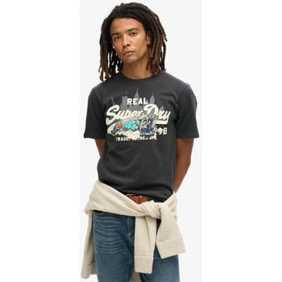 Superdry - New York T-shirt met print - Heren - T-shirts