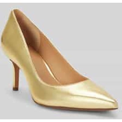 Pumps van echt leer met logodetail