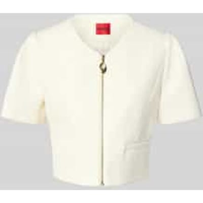 Slim fit korte blazer met viscose, model 'Ambelle'