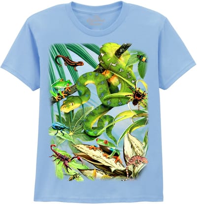 KIDS Kikker Schorpioen Spin Kameleon Scary Creatures The Coloured House KIDS T-shirt XL