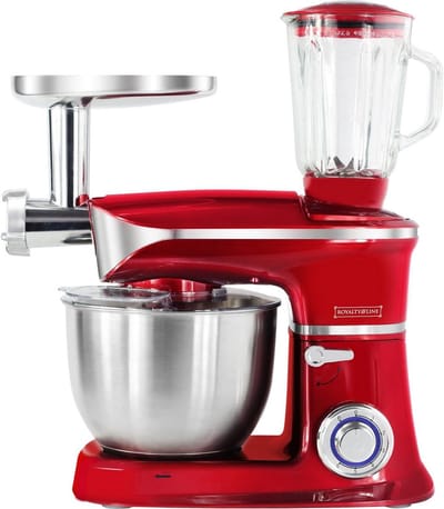 3-in-1 Foodprocessor 1900 Watt met Roestvrijstalen Container en Mixer