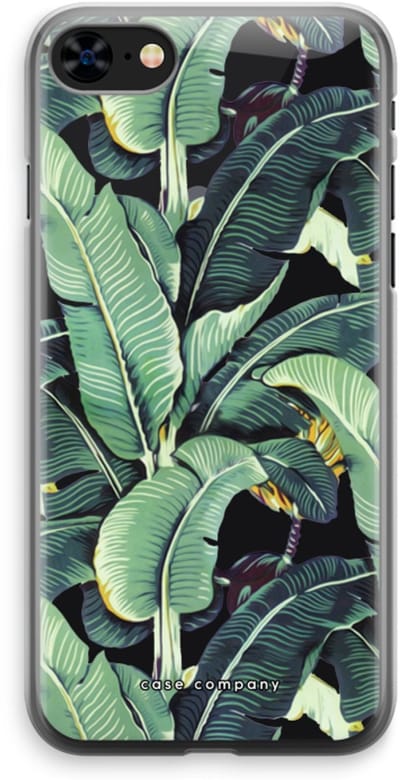 Case Company® - Hoesje geschikt voor iPhone 8 hoesje - Bananenbladeren - Soft Cover Telefoonhoesje - Bescherming aan alle Kanten en Schermrand