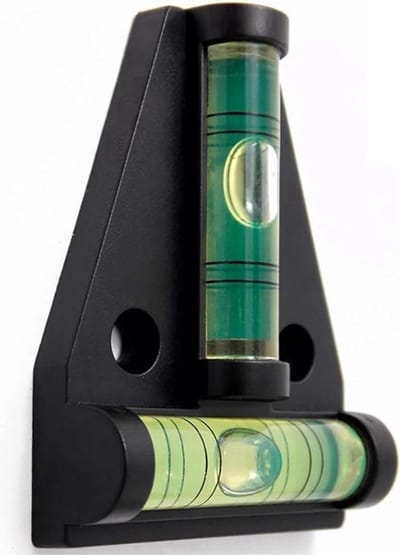Waterpas - Mini Waterpas - Stelwaterpas - T-Type Driehoek Kruis - Spirit Level - Zwart - Klein Waterpasje