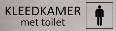 CombiCraft Aluminium deurbordje Heren kleedkamer met toilet 165x45mm - per stuk