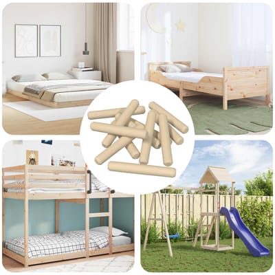 vidaXL - Houten - deuvels - 12000 - st - Bruin - Massief - hout