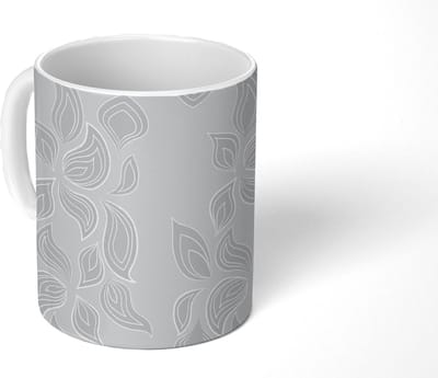 Mok - Koffiemok - Contour - Patronen - Bladeren - Mokken - 350 ML - Beker - Koffiemokken - Theemok