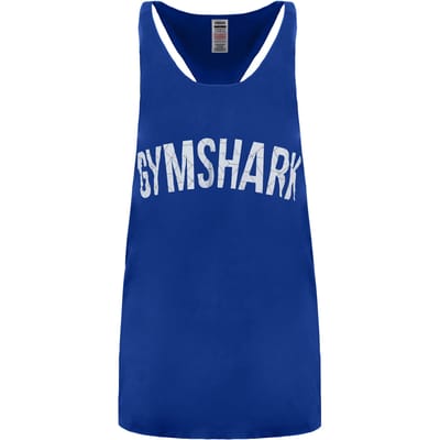 Gymshark Bold Stringer Heren Blauwe Tank Top