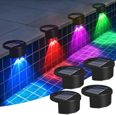 4 Stuks Zwembad Zonneverlichting - Draadloos Waterdicht - LED Sfeerverlichting - Geschikt voor Ingegraven en Bovengrondse Zwembaden