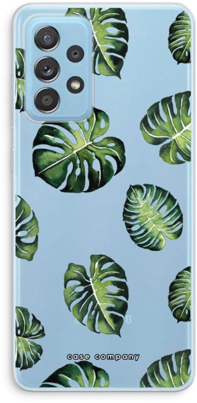 Case Company® - Hoesje geschikt voor Samsung Galaxy A73 hoesje - Tropische bladeren - Soft Cover Telefoonhoesje - Bescherming aan alle Kanten en Schermrand