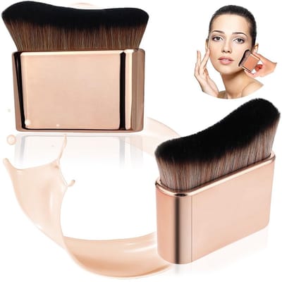 Tanning Brush - Body - Face - Zelfbruiner Kwast - Foundation Applicatie - Gezicht Lichaam - Vegan - Borstel - Rosé - 2 Stuks