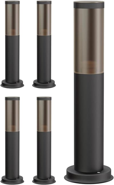 Padverlichting Set - Buitenlampen - Tuin Verlichten - Spatwaterdicht IP44 - 39 cm Hoog - Zwart
