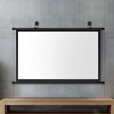 Uittrekbaar Projectiescherm - Projectiescherm Muur - Thuisbioscoop Creëren - Handmatig Uittrekbaar - 60 Inch 16:9 - Wit